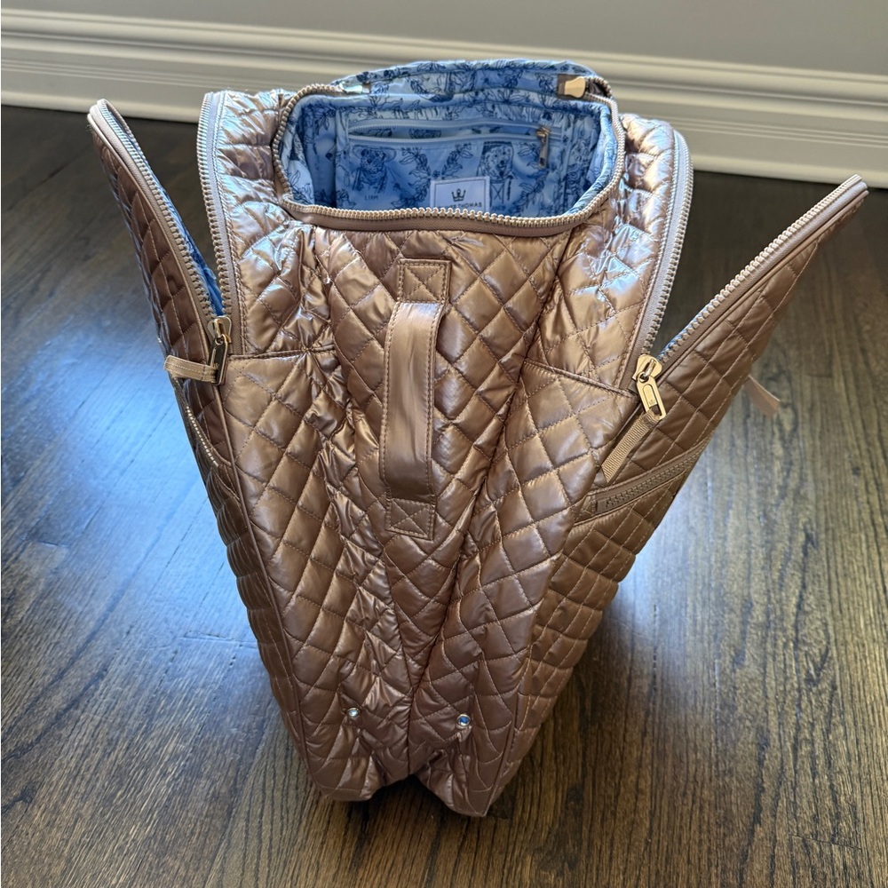 Oliver Thomas Rose Gold Quilted Ski Boot Bag